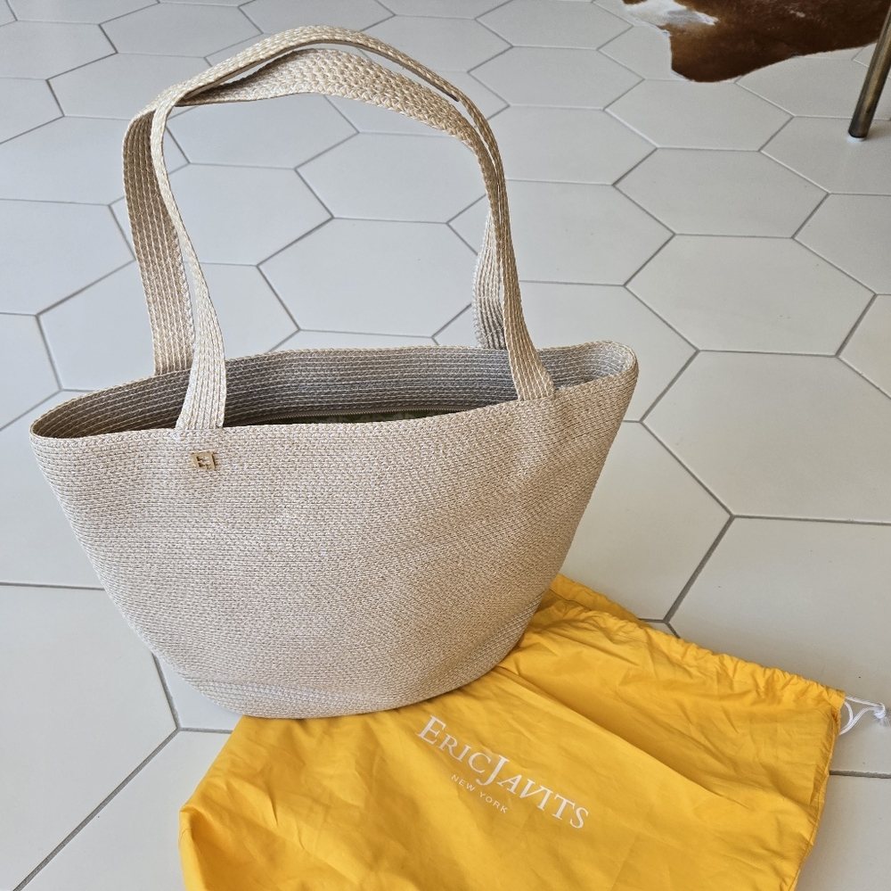 Eric Javits Cream Tote Bag